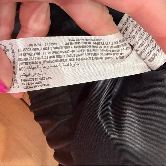 Abercrombie & Fitch A&F Ultra Collection Vegan Leather Black Puffer Jacket S - Picture 6 of 8